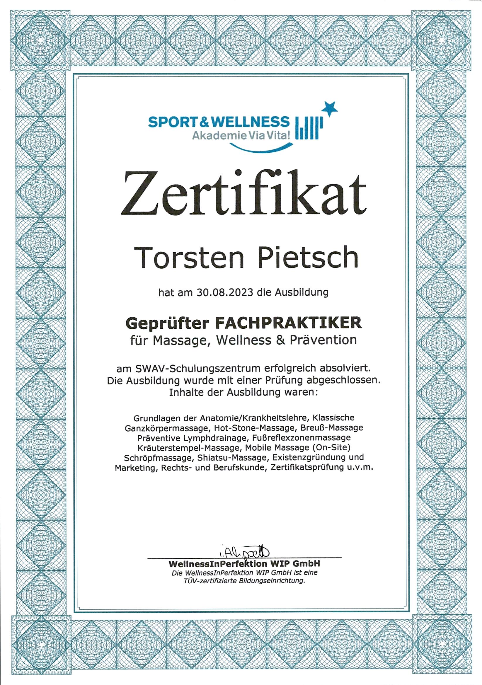 Geprüfte Fachpraktikerin